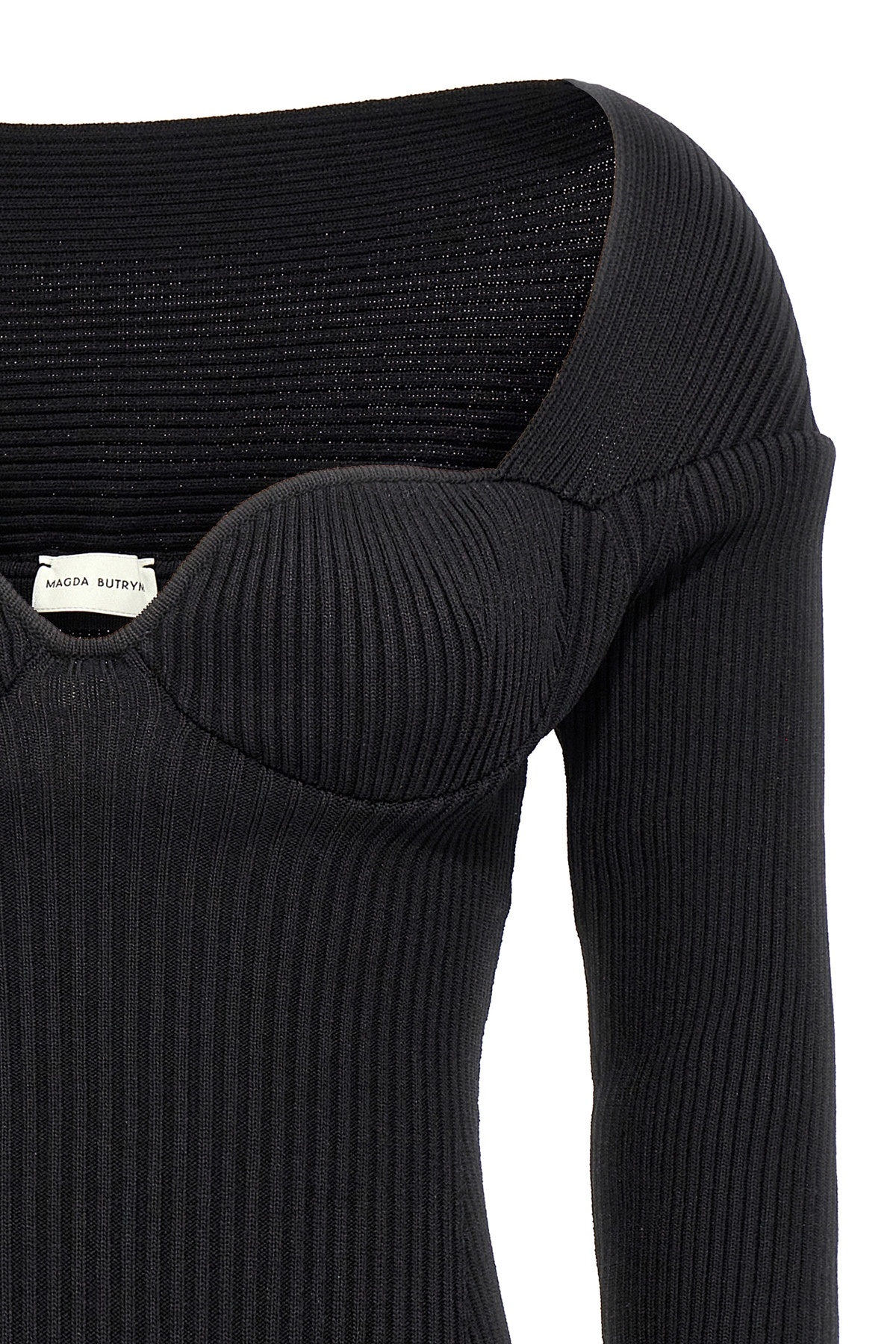 Magda Butrym Long-sleeved Sweater In Black