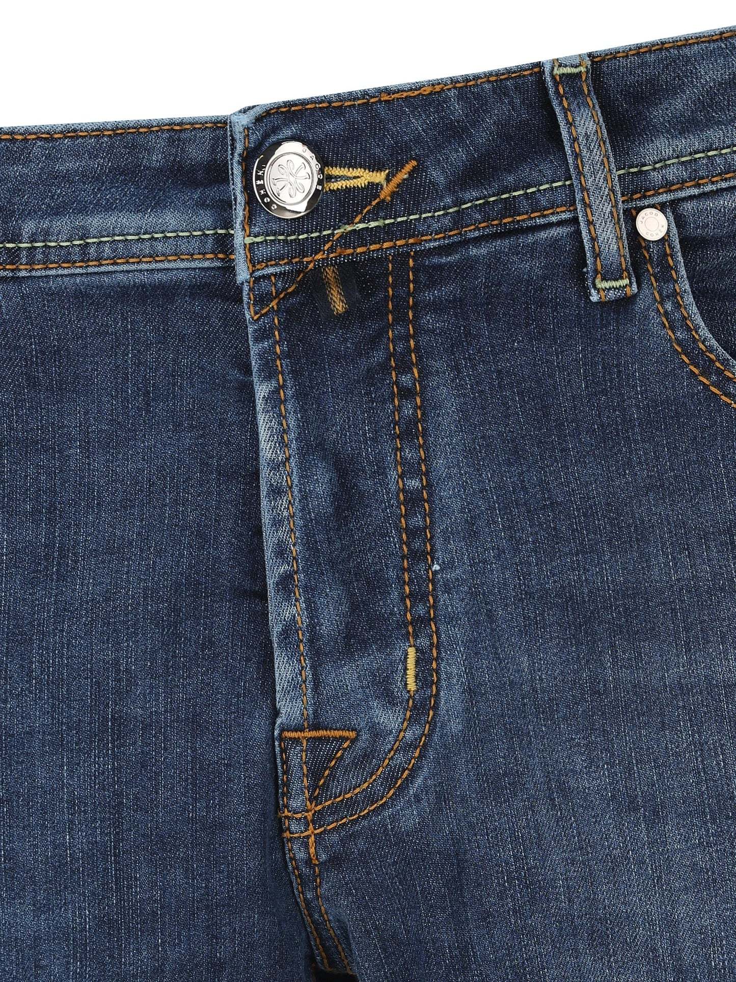 Jacob Cohen Belt Loop Denim Trousers In Blue