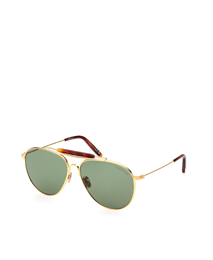 Tom Ford Eyewear Raphael Aviator-frame Sunglasses In Green