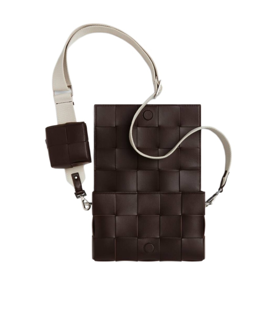 Bottega Veneta Intrecciato Leather Shoulder Bag In Brown