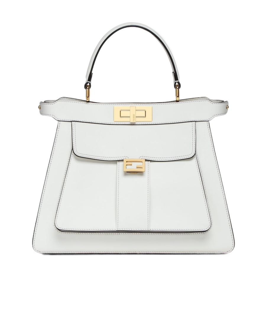 Fendi Peekaboo Iseeu Medium Handbag In White
