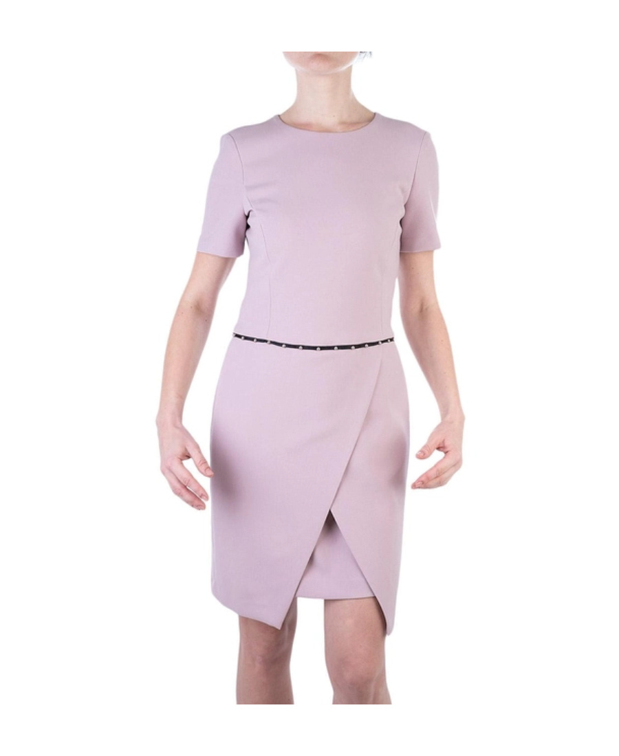 Emporio Armani Short-sleeved Round-necked Dress In Pink