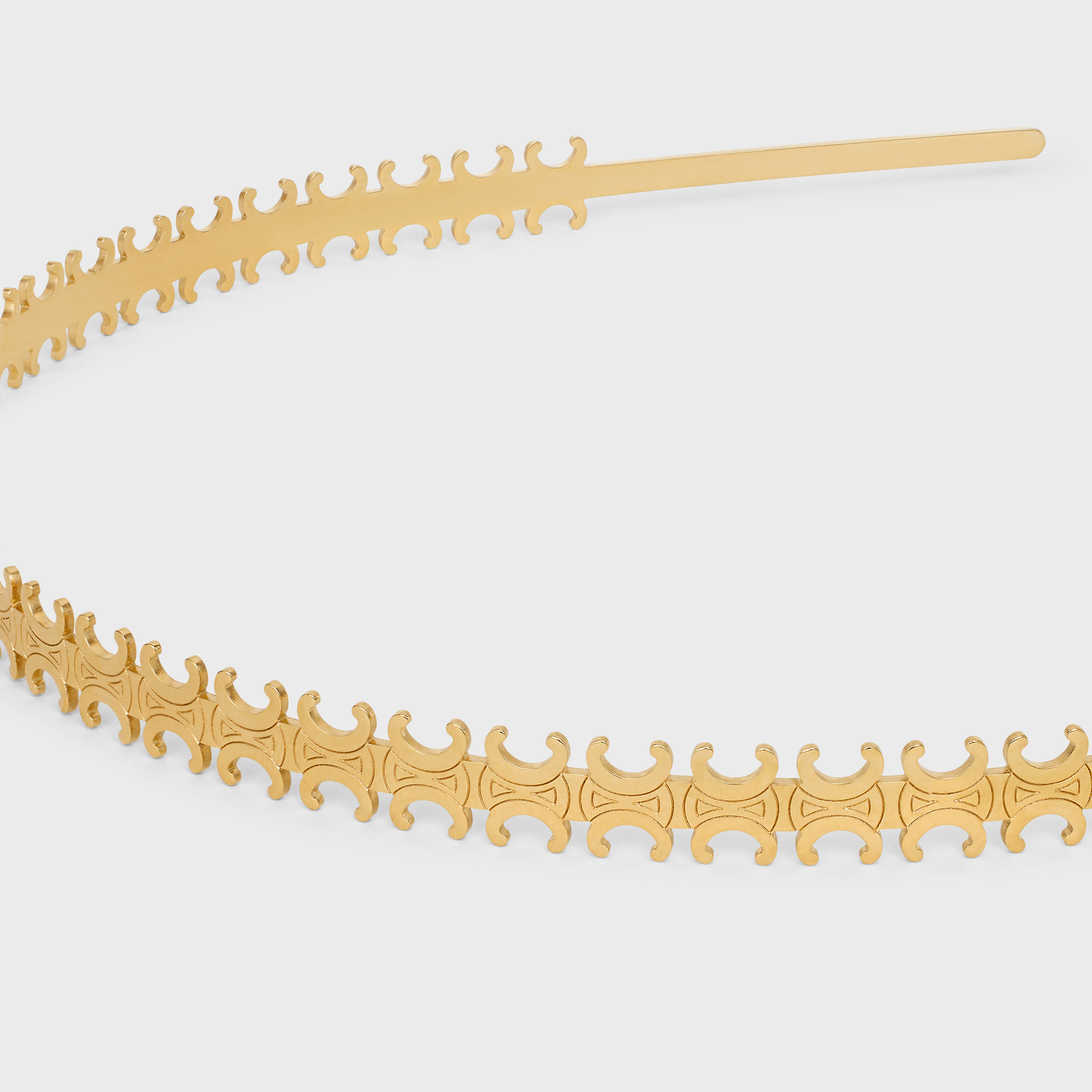Celine Triomphe Multi Logo Headband In Yellow