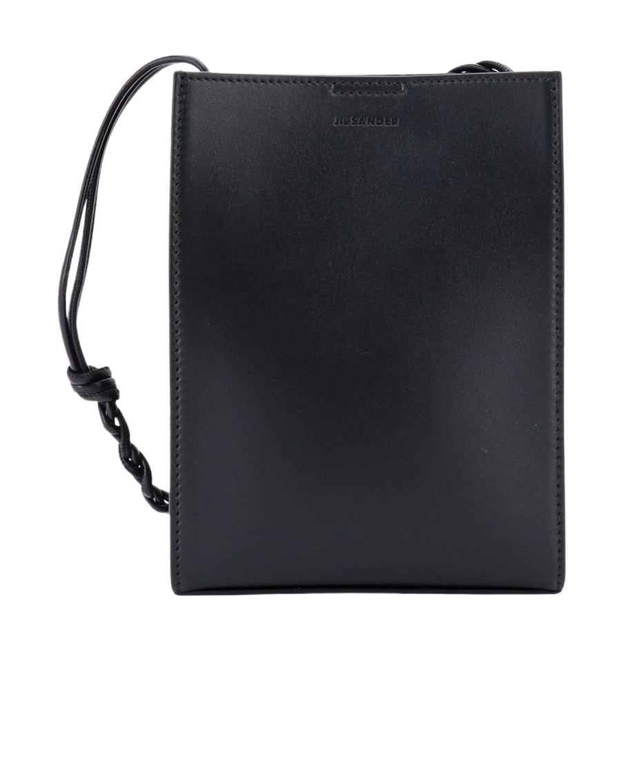 Jil Sander Braided-strap Leather Shoulder Bag In Black