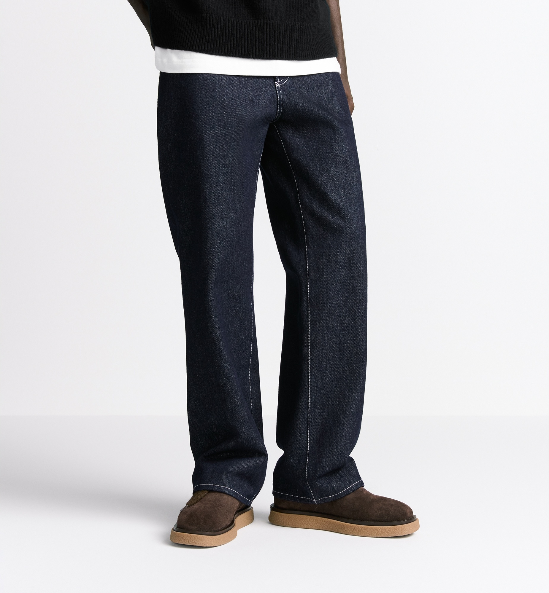 Dior Belt-loop Jeans In Black