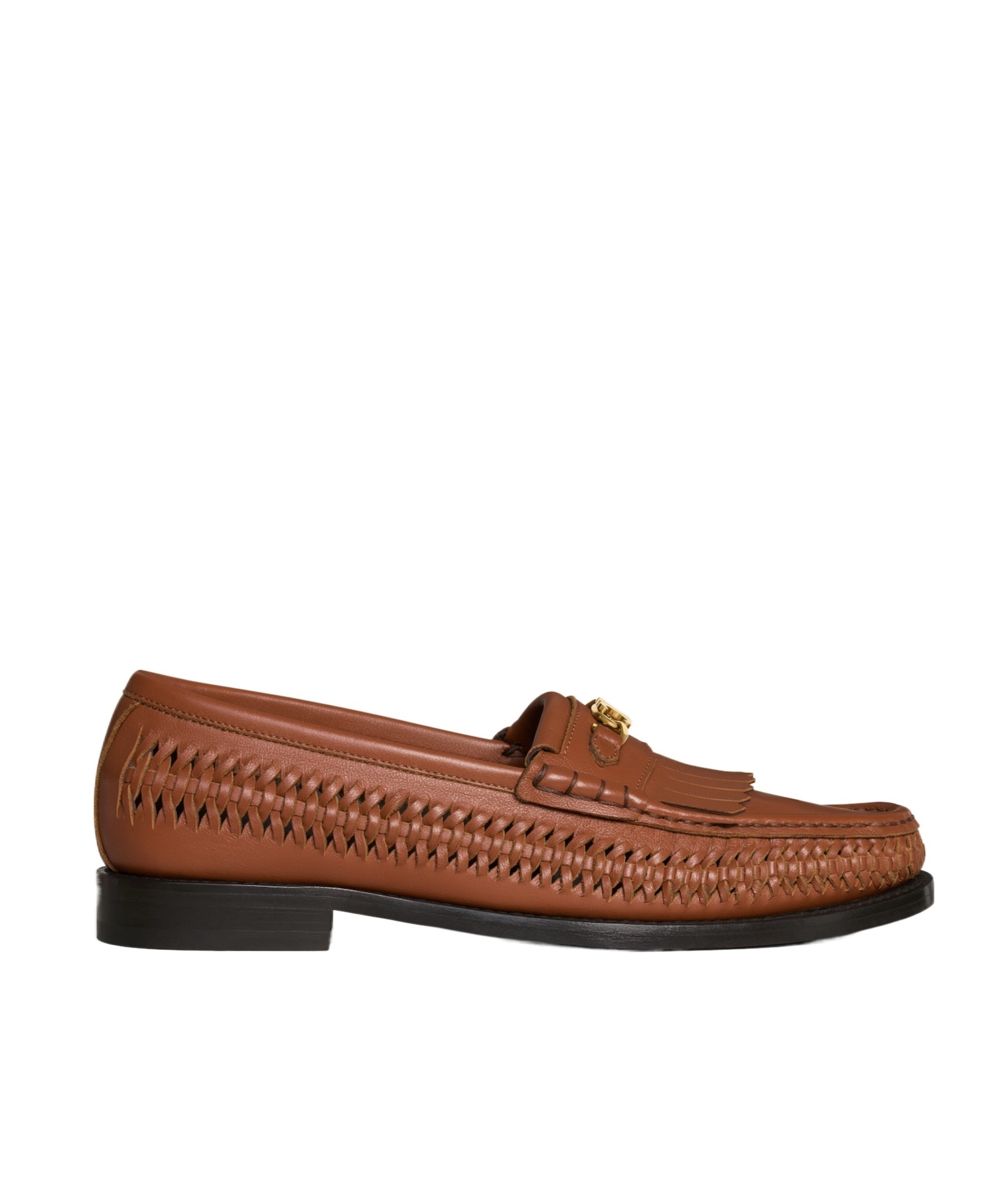 Celine Luco Braided Loafer In Calfskin In Brown