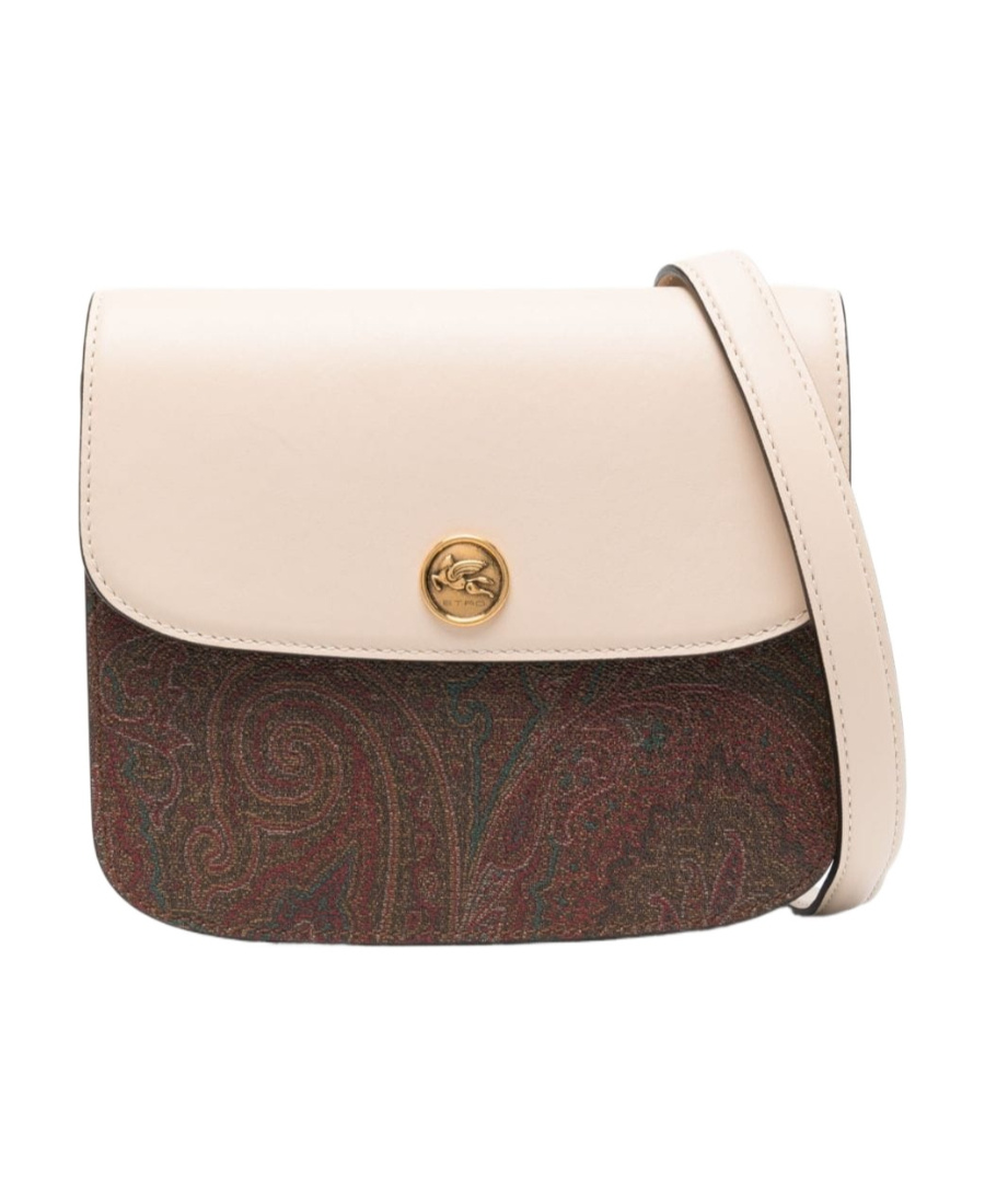 Etro Shoulder Bag With Paisley Print Panels In Neutral
