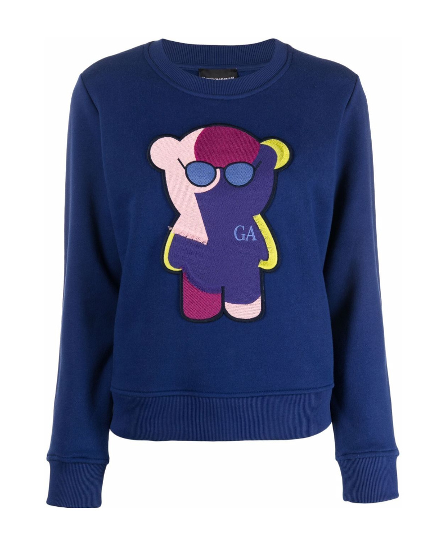 EMPORIO ARMANI GRAPHIC BEAR PRINT SWEATSHIRT