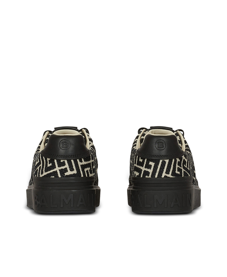 Balmain Black Low Top Sneakers In Black