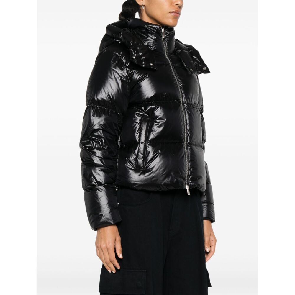 Moose Knuckles Logo-patch Jacket In Black