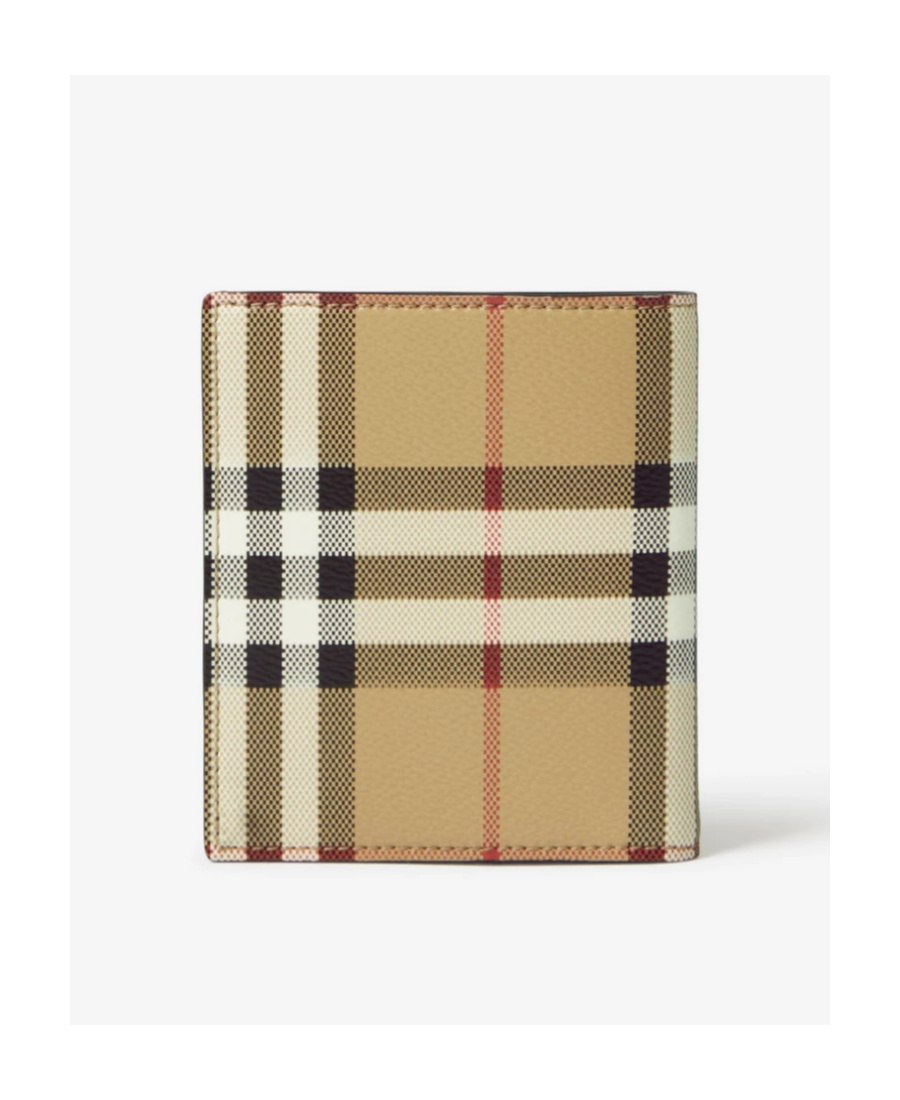 Burberry Check-print Bifold Wallet In Nude