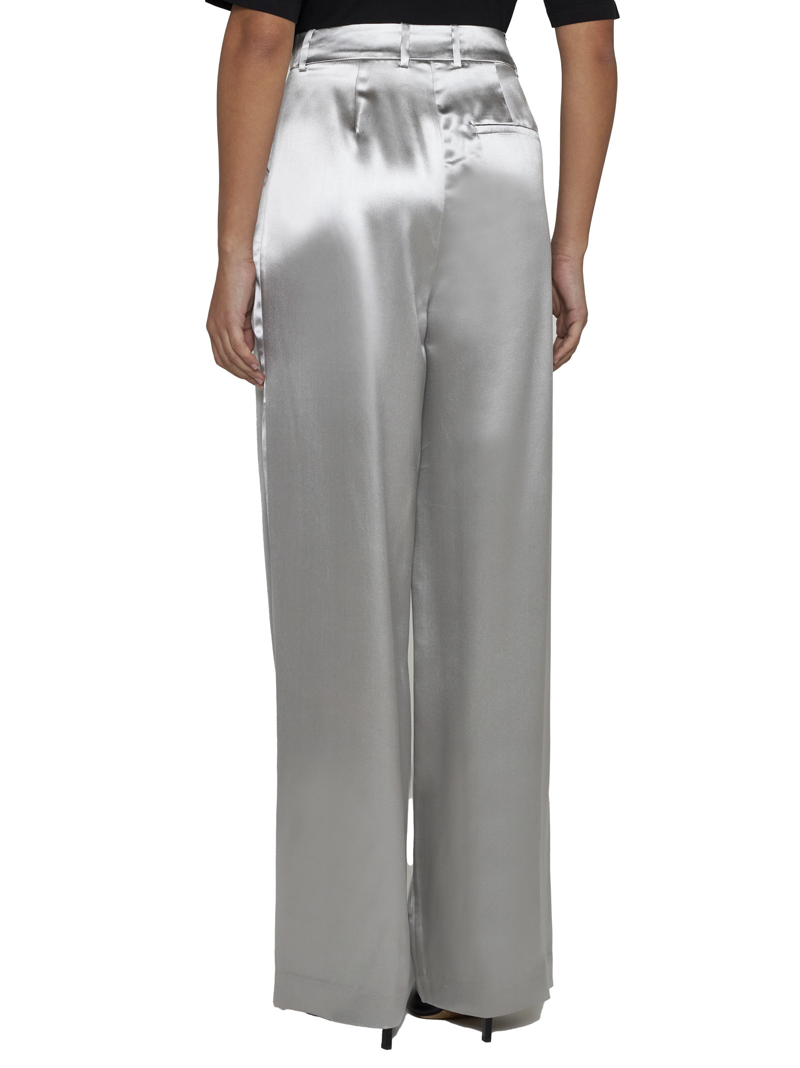 LOULOU STUDIO VIONE SILK-BLEND TROUSERS 