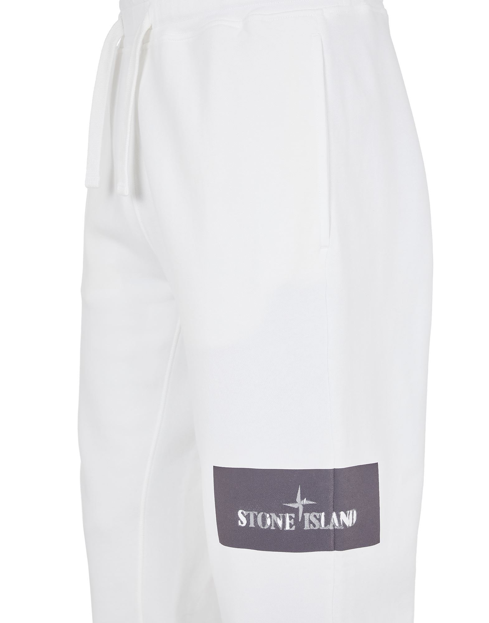 Stone Island Lace-up Sweatpants In White