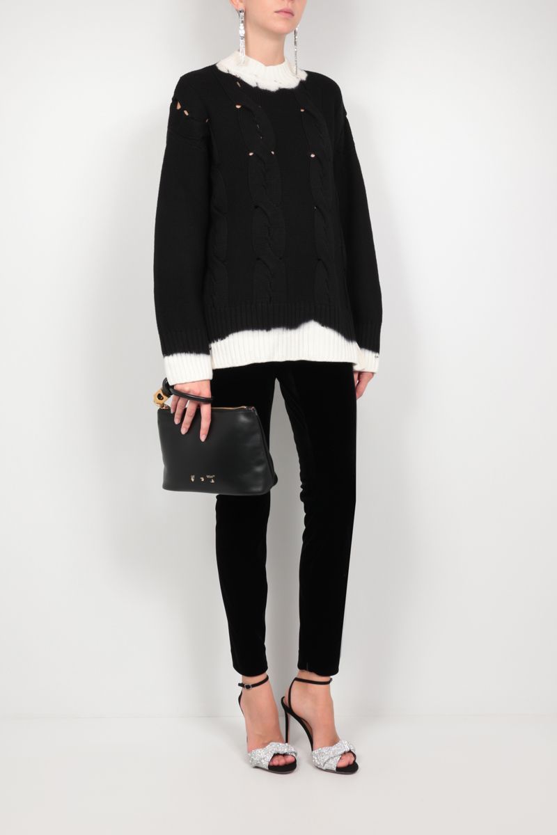 Off-white Woman Sweater Black Size 6 Wool In Black