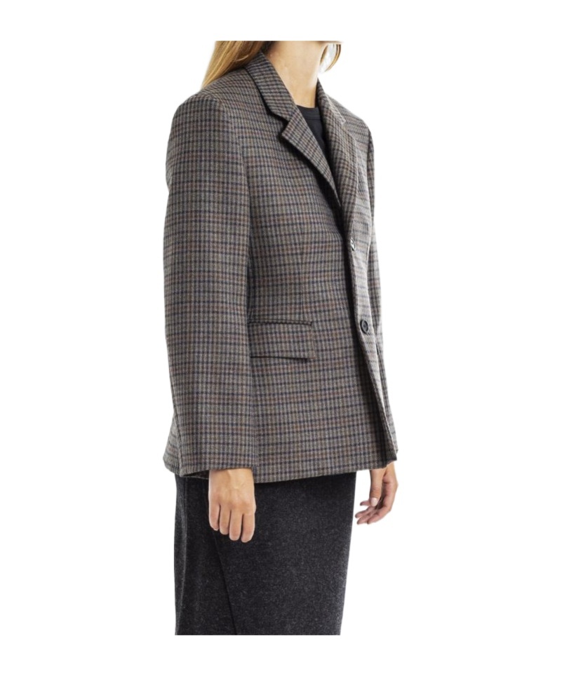 Balenciaga Checked Casual Jacket In Black