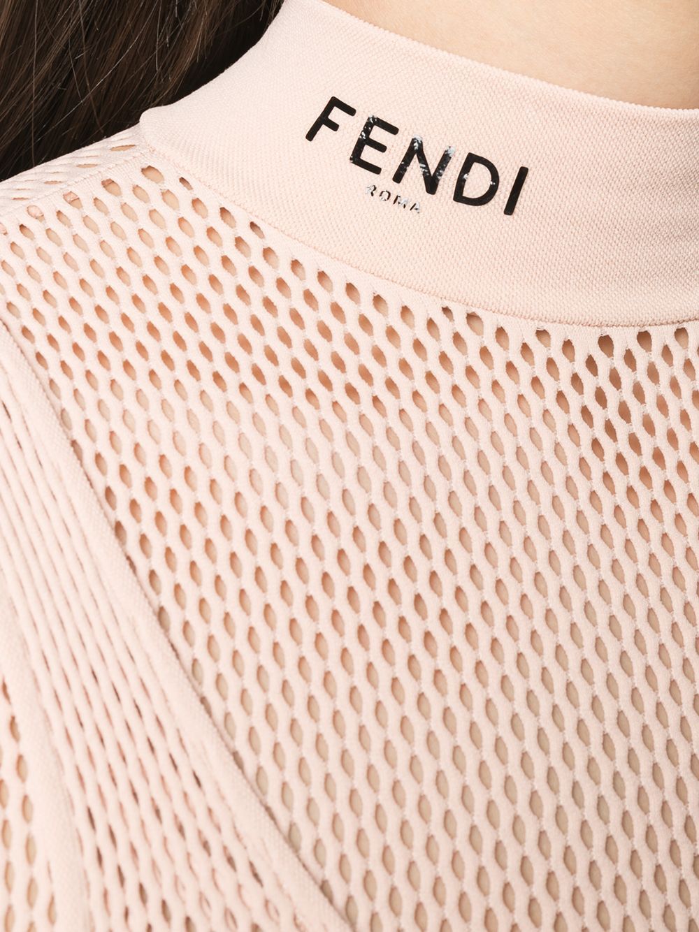 FENDI LAYERED-EFFECT MESH BODYSUIT 