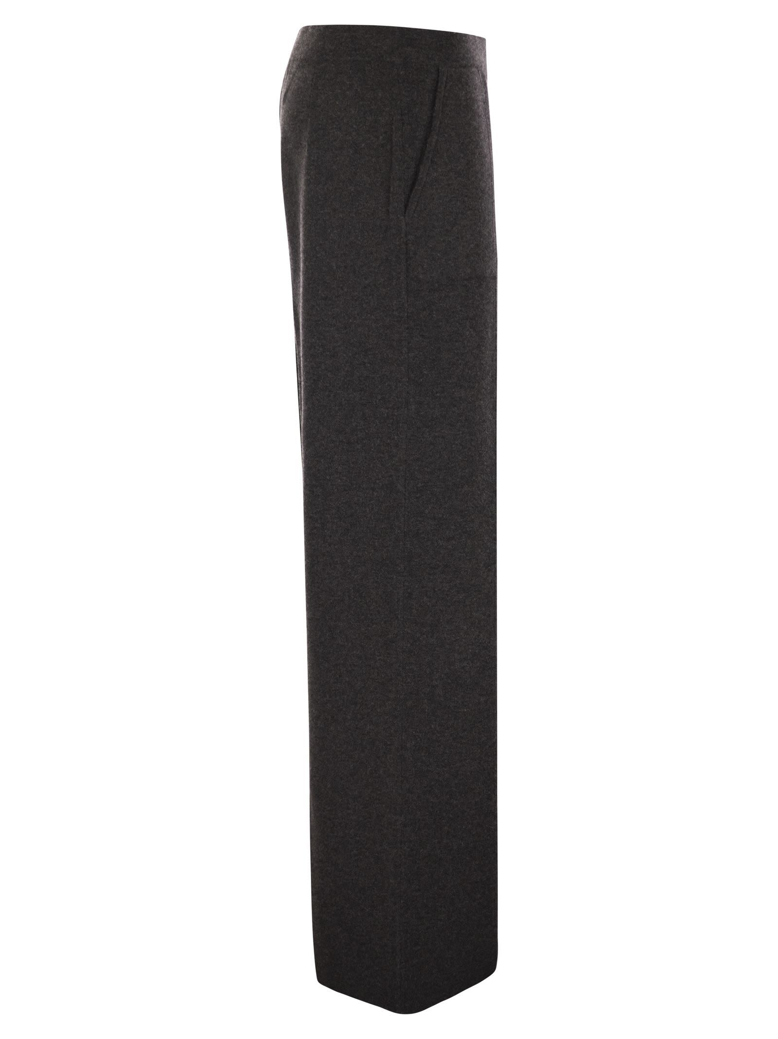Max Mara Arno Viscose And Wool Trousers In Gray