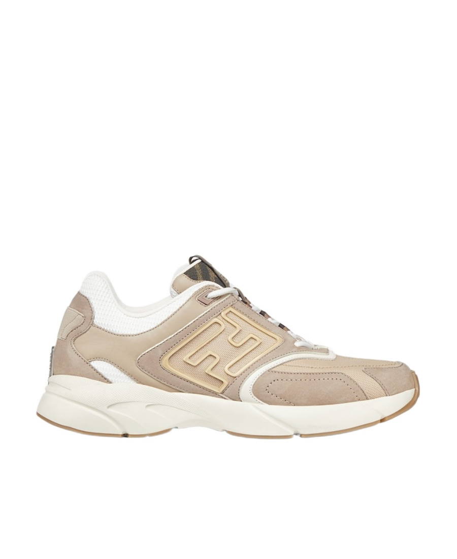 Fendi Faster Ff-embossed Detailed Low-top Sneakers In Brown