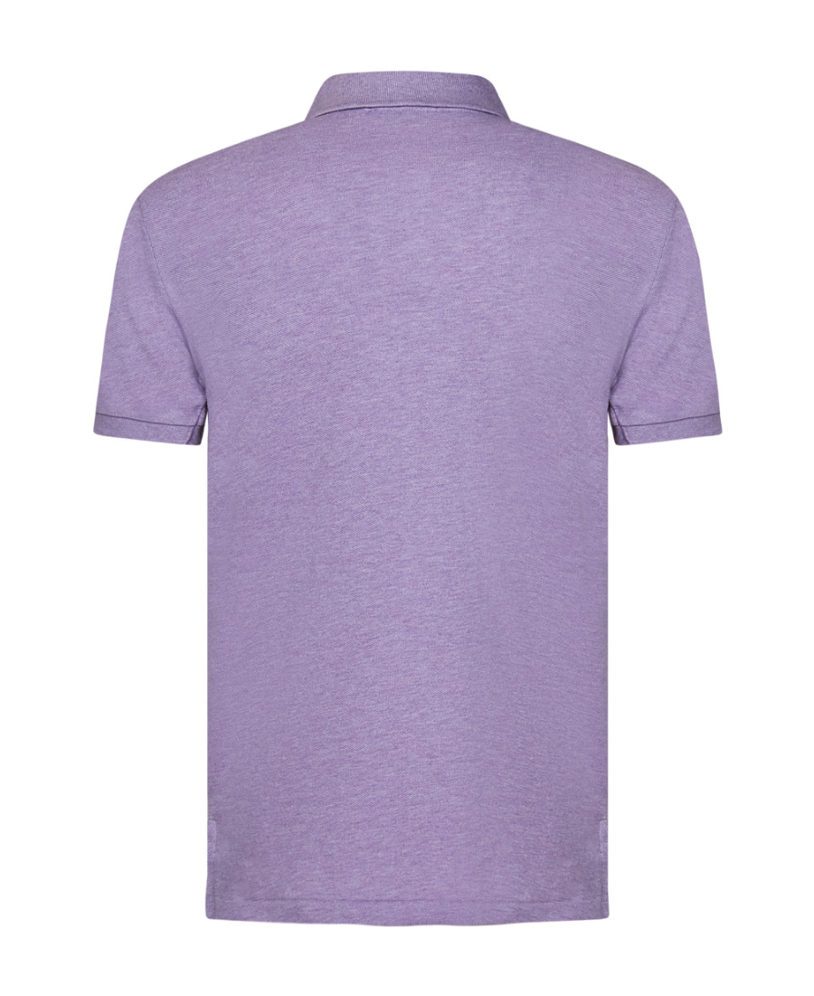 Shop Polo Ralph Lauren Embroidered-polo Pony Polo Shirt In Purple