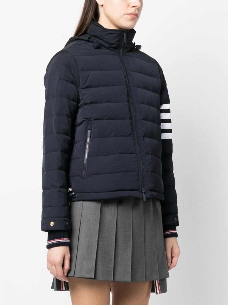 Thom Browne 4-bar Stripe Funnel-neck Ski Jacket In Black