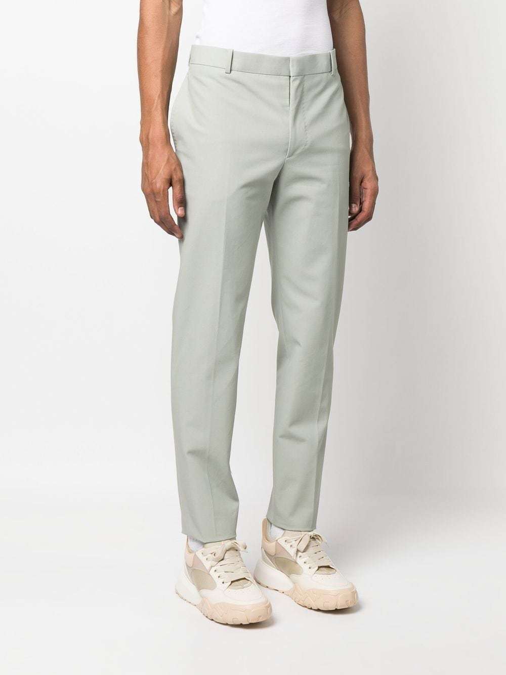 Alexander Mcqueen Tapered Tailored Trousers In White