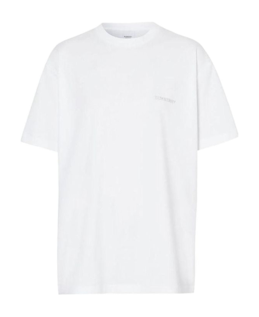 Burberry Logo Hot-stamped T-shirt In White