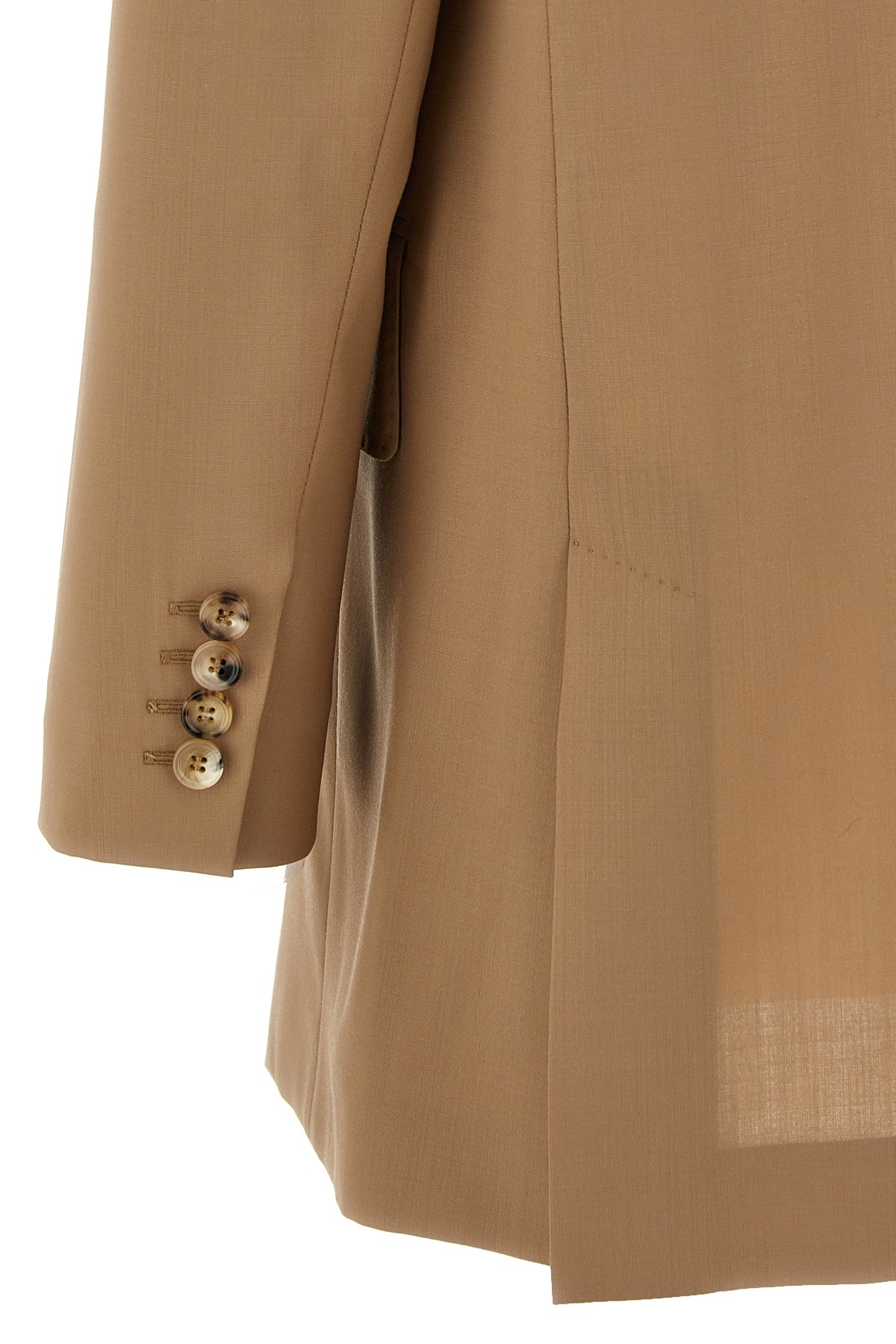 Max Mara Mirko Wool Blend Twill Overs Jacket In Brown