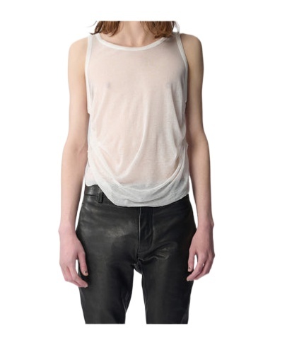 Shop Ann Demeulemeester Boris Pleated Short Vest In Natural White