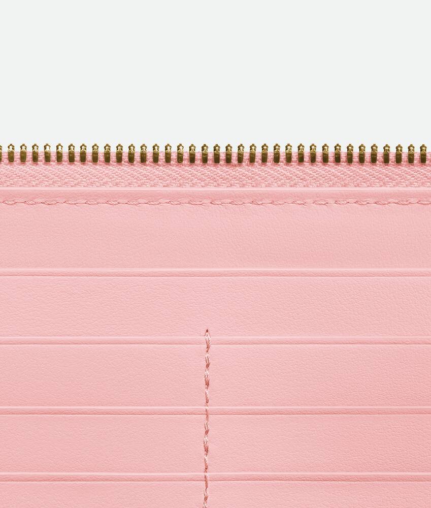 Bottega Veneta Continental Intrecciato Leather Wallet In Pink