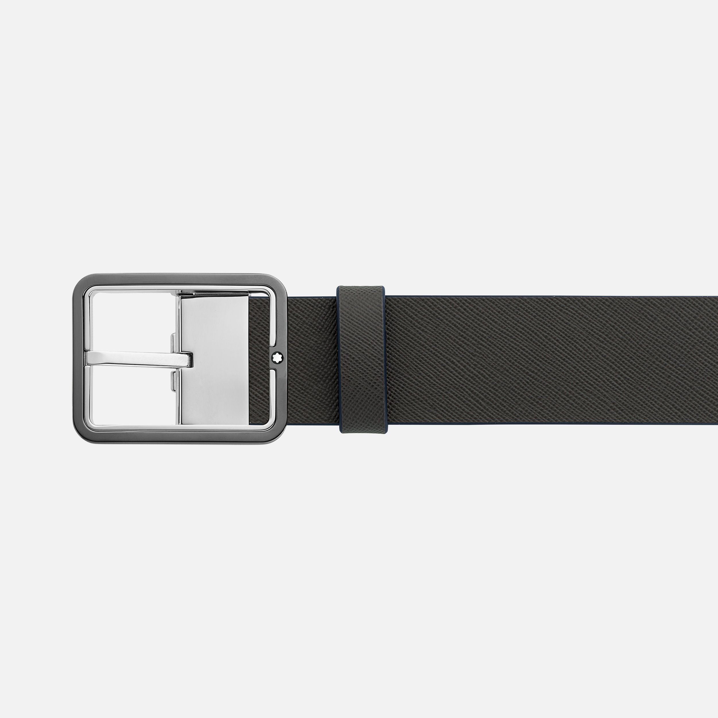 Montblanc Reversible Leather Belt In Black