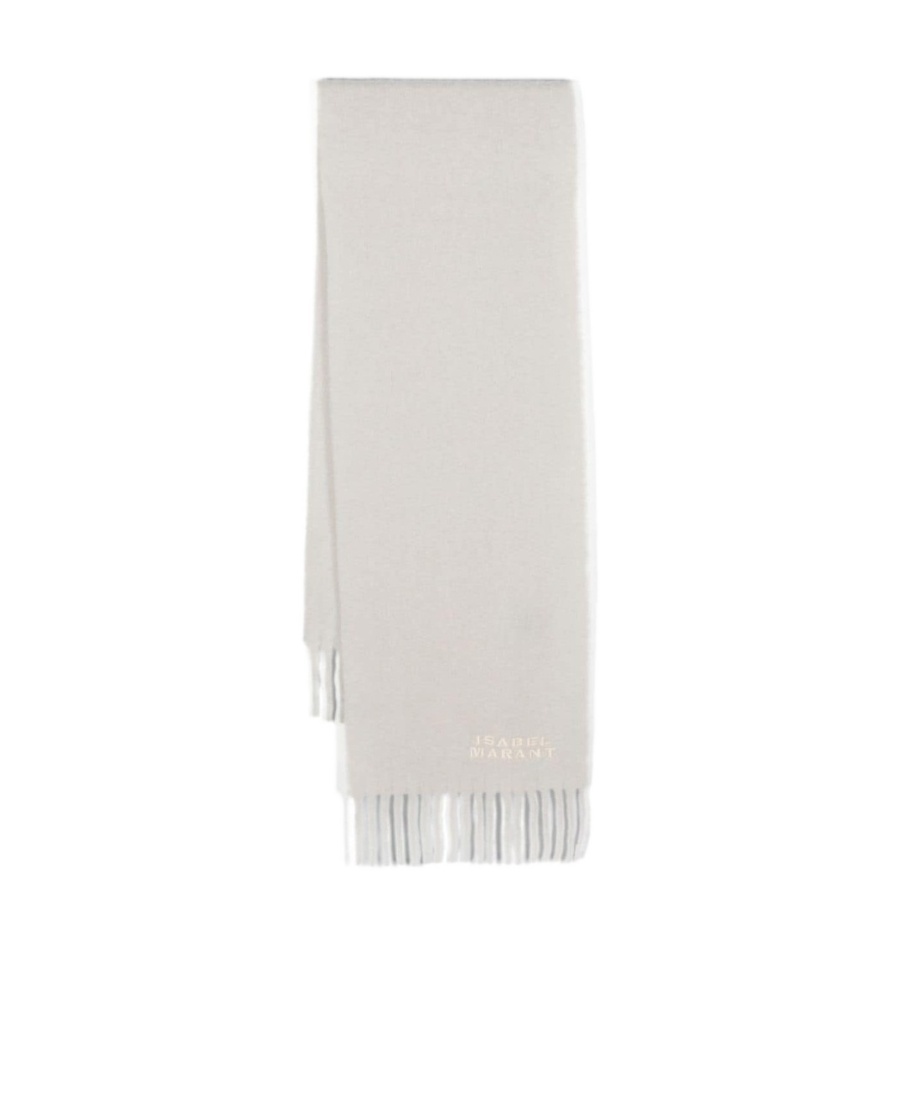 Isabel Marant Firny Logo-embroidered Scarf In White