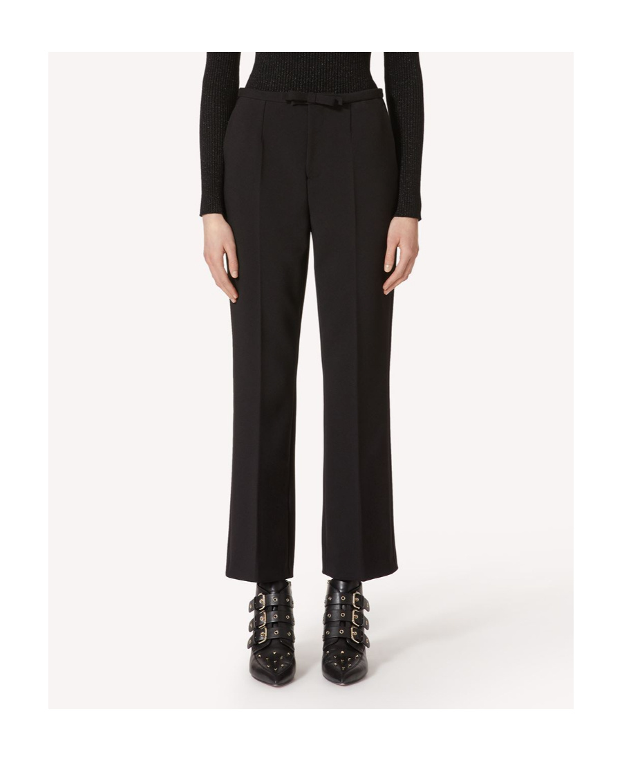 Red Valentino Bow Knot Details Casual Pants In Black