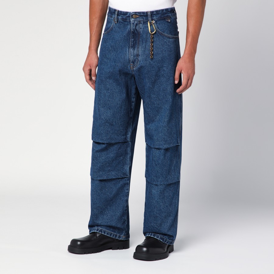 Darkpark Basic Wide-leg Jeans In Blue