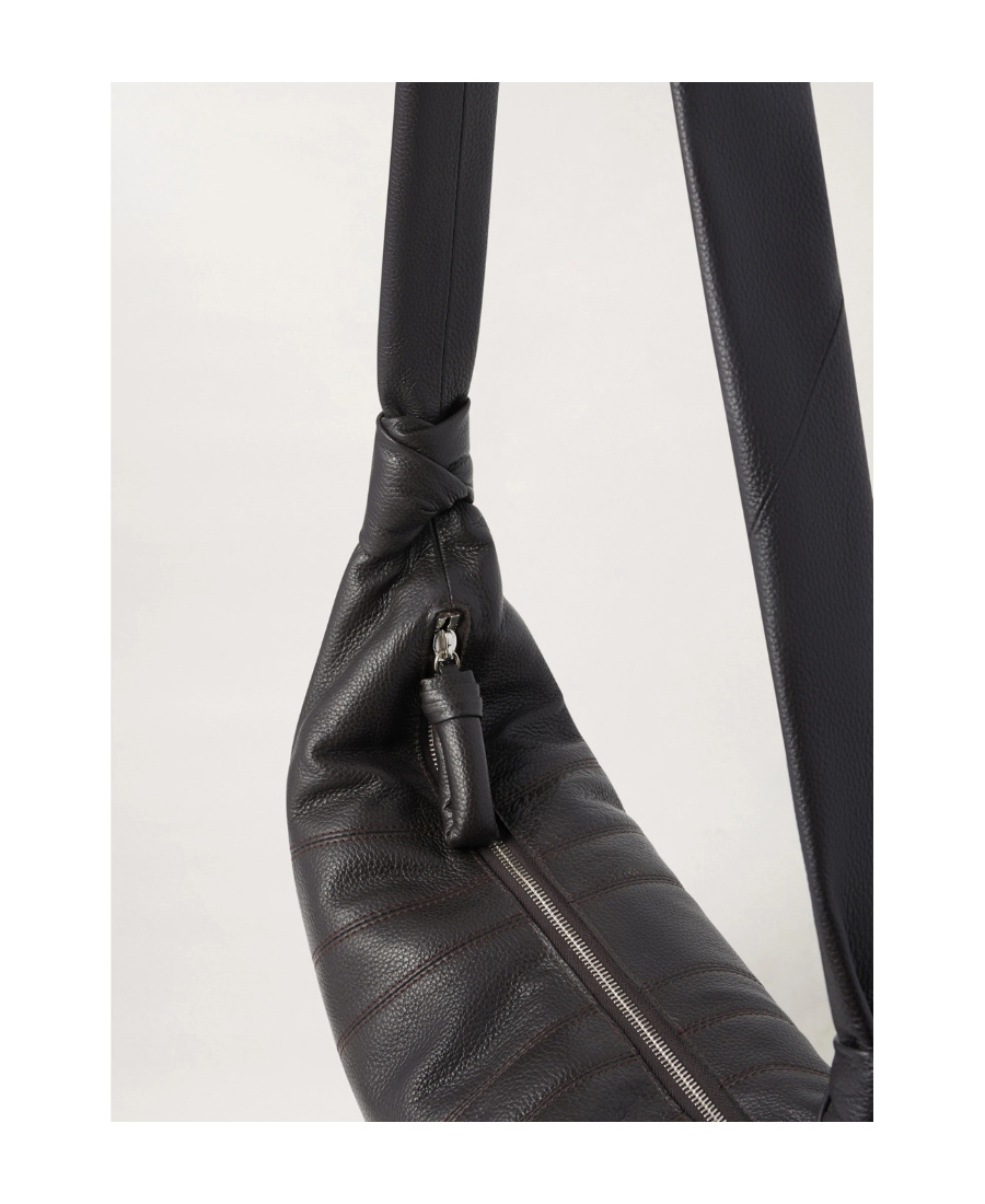 Lemaire Croissant Crossbody Bag In Brown