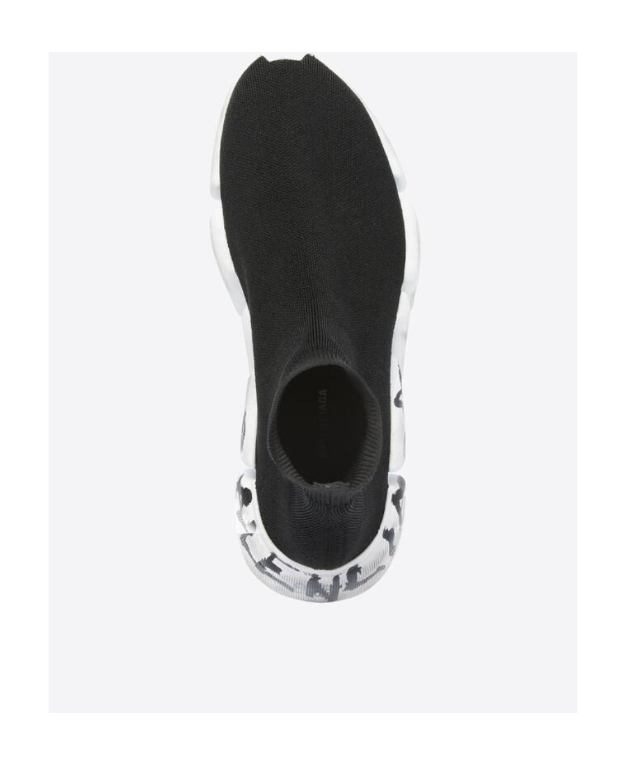 Shop Balenciaga Speed 2.0 Graffiti Sneakers In Black