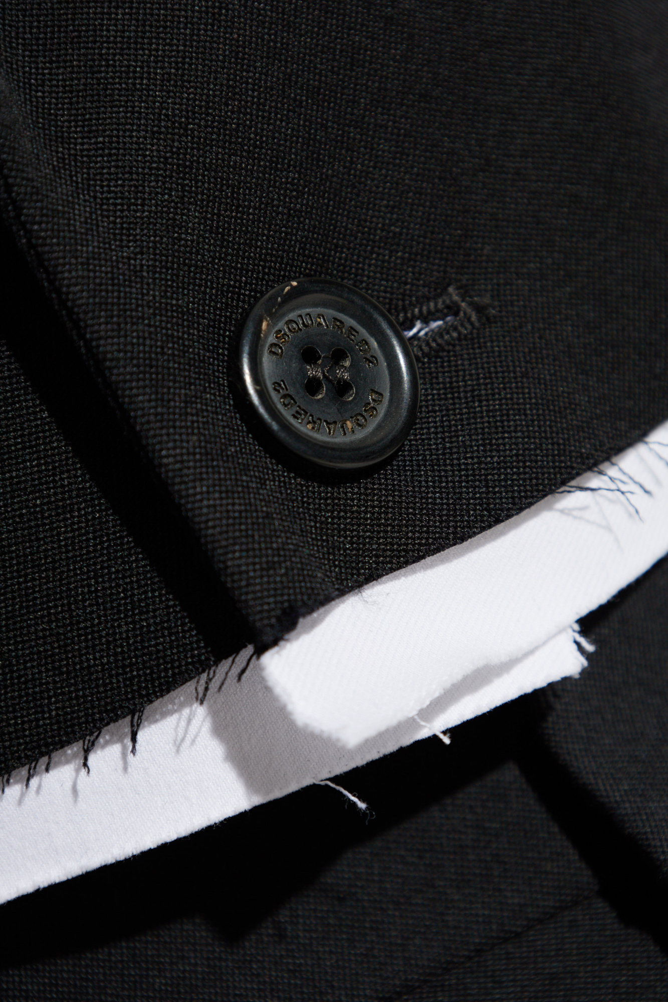 Dsquared2 Raw-finish Blazer In Black