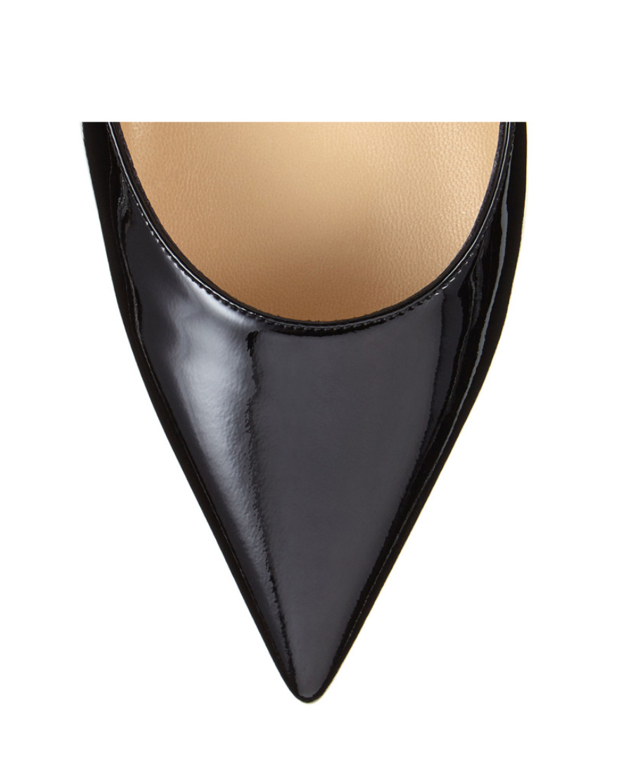 Jimmy Choo Bing 65 Embellished Patent Leather Mules In Black