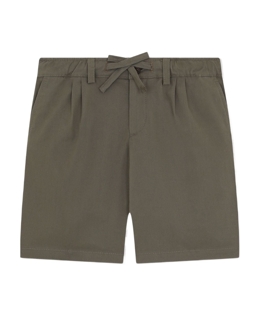 Dolce & Gabbana Drawstring-waist Cotton Shorts In Green