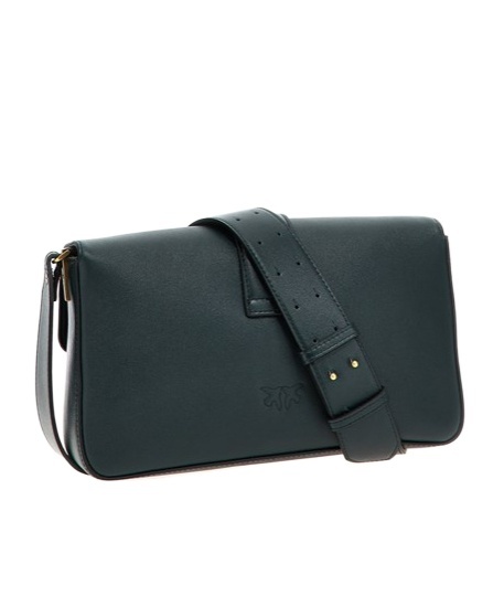 Shop Pinko Love One Classic Crossbody Bag In Green
