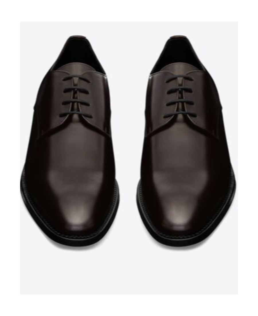 Saint Laurent Leather Adrien Oxford Shoes In Black