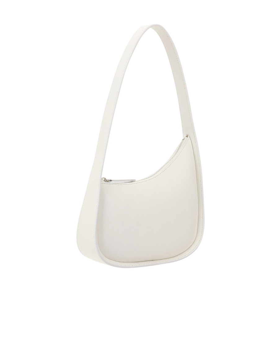 The Row Half Moon Shoulder Bag In Smooth Calfskin In White