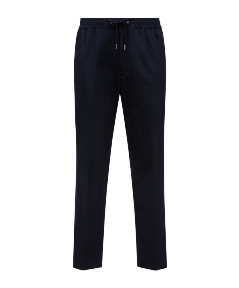 Moncler Cotton Trousers In Blue
