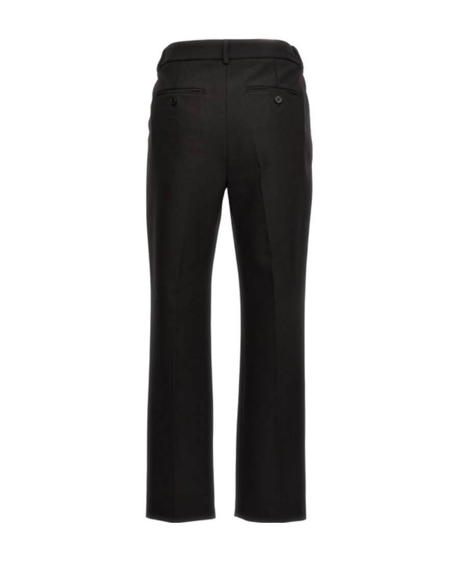 Weekend Max Mara Plain Plain Straight Casual Pants In Black