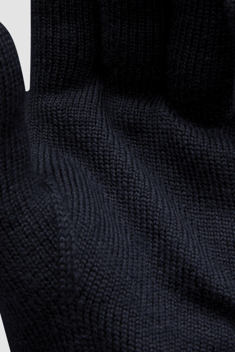 Moncler Tricolor Wool Gloves In Black