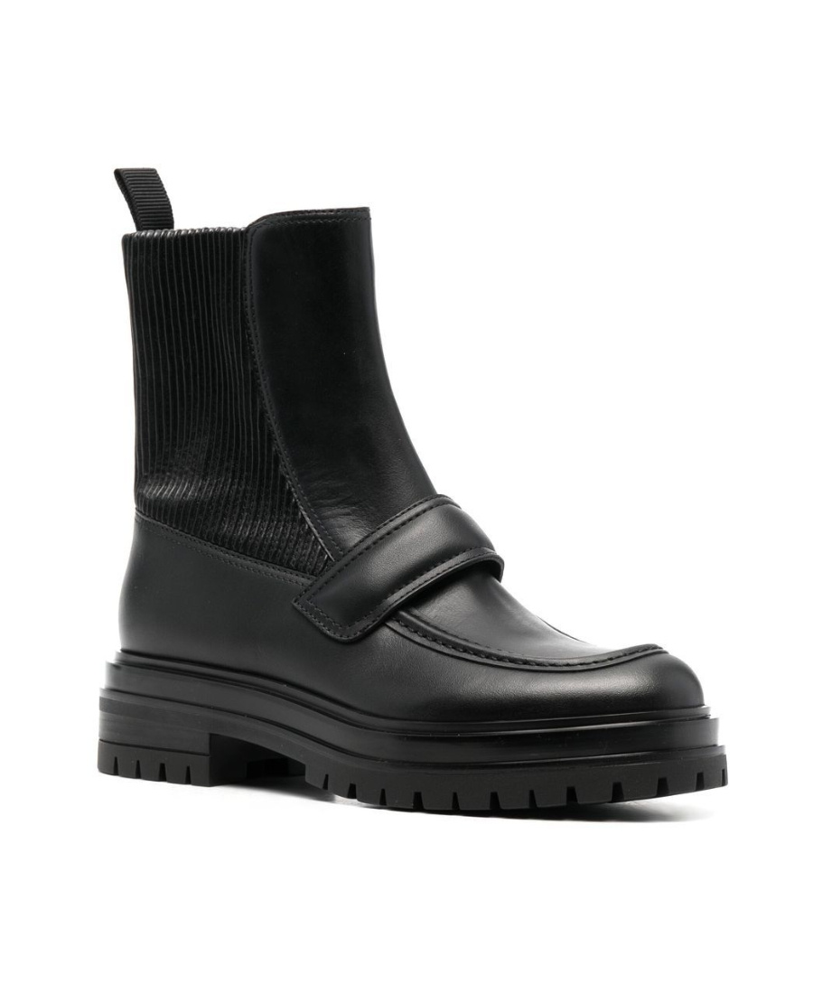 Shop Gianvito Rossi Short Tube Splicing Boots In Black