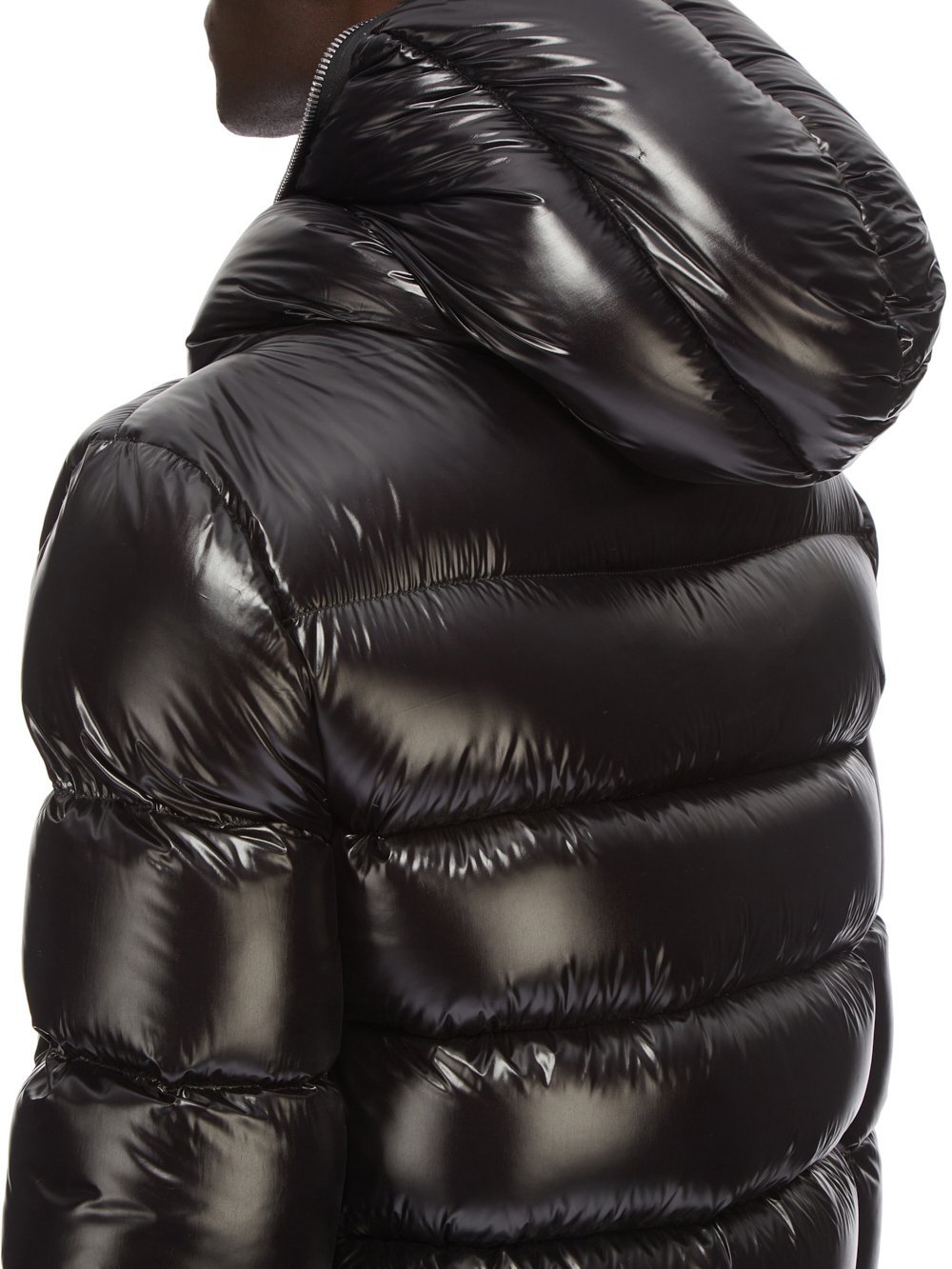 Rick Owens Hooded Down Puffer Jacket In Black