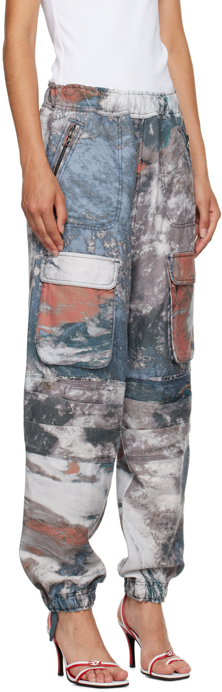 Diesel P-mirt-cmf Cargo Pants In Gray