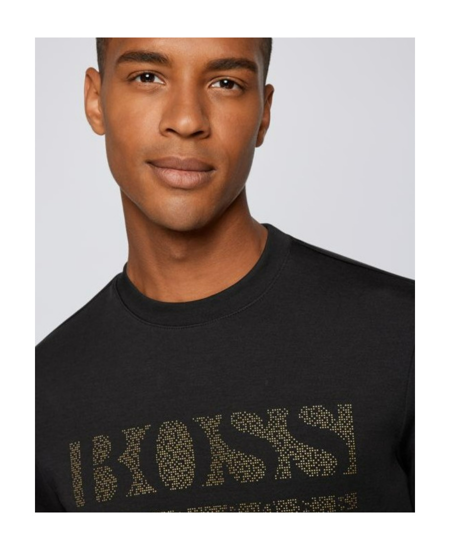 HUGO BOSS SLIM-FIT PIXELLATED LOGO SWEATSHIRT