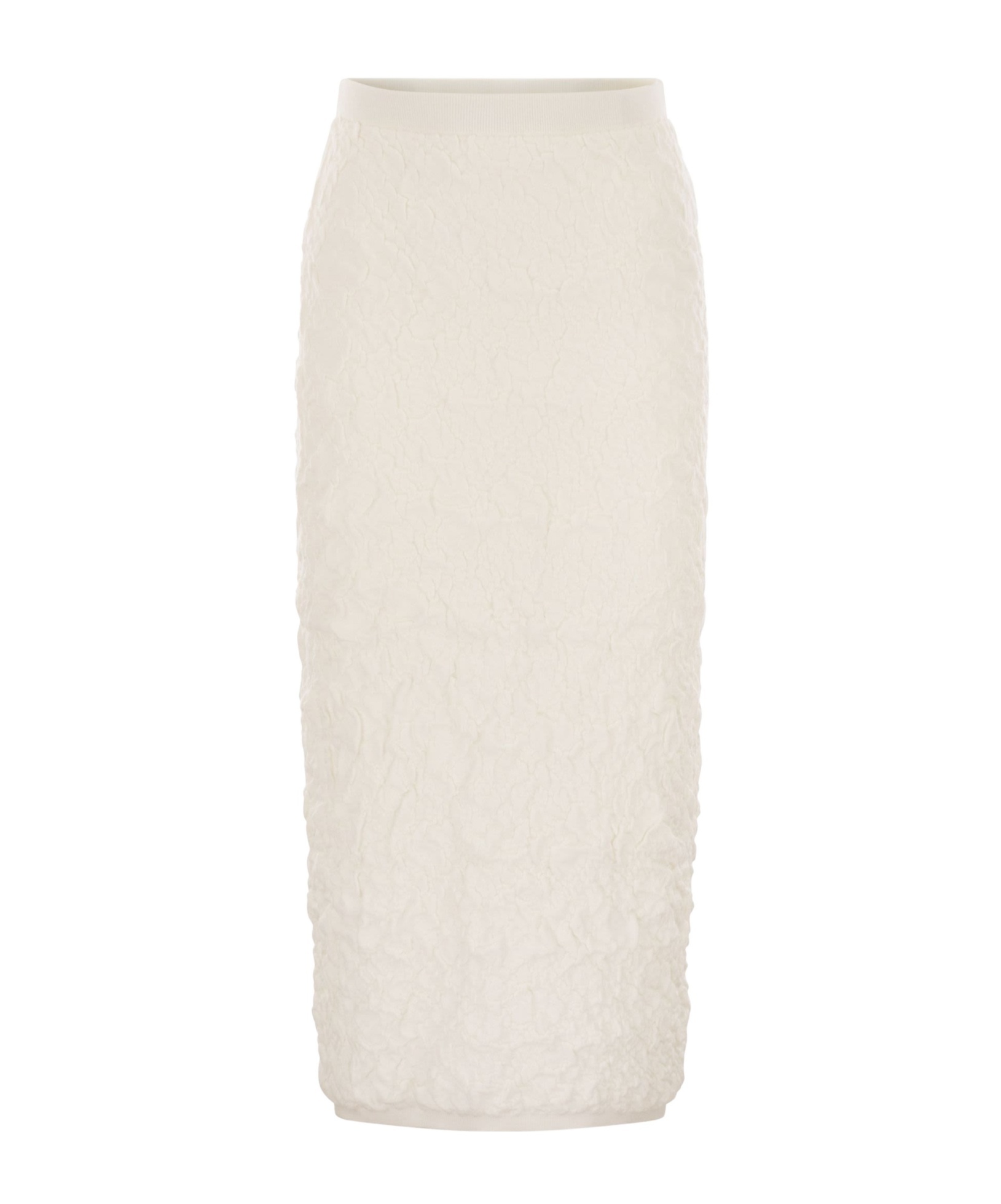 Fabiana Filippi Slim Skirt With Embossed Finish In White