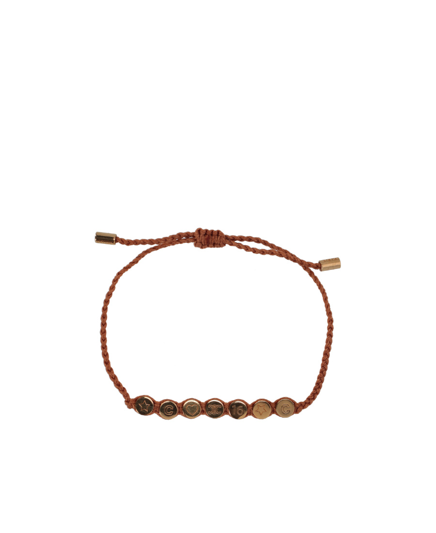 Celine Logo Bracelet In Yellow